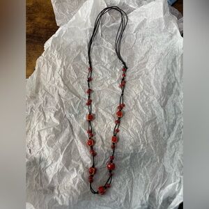 Elegant Red Beaded Necklace